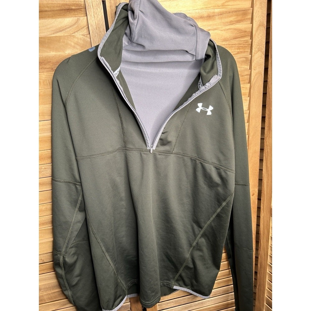 Under Armour Men's Athletic 3/4 Zip Hooded Running Long Sleeve Shirt Hoodie